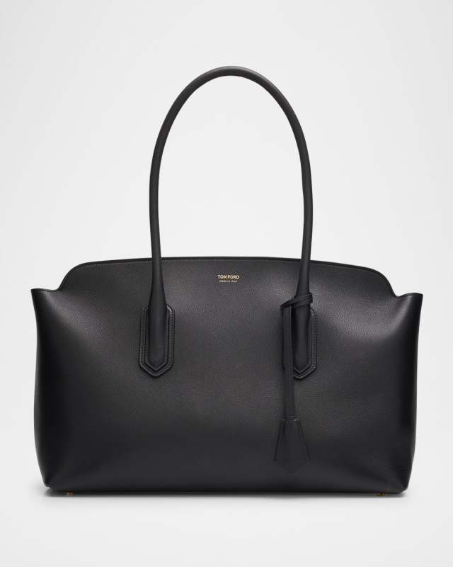 Alexander Large Shoulder Bag in Natural Grain Leather